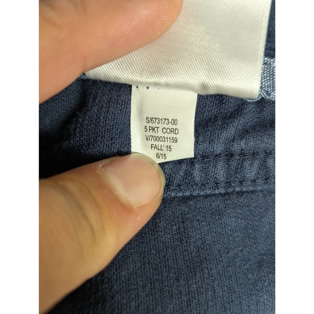 Banana Republic Mens Navy Blue Corduroy Slim Fit Pima Cotton Chino Pants 32x30
